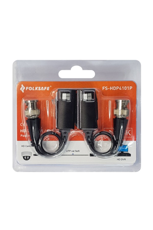 FOLKSAFE παθητικό Video Balun FS-HDP4101P για κάμερες