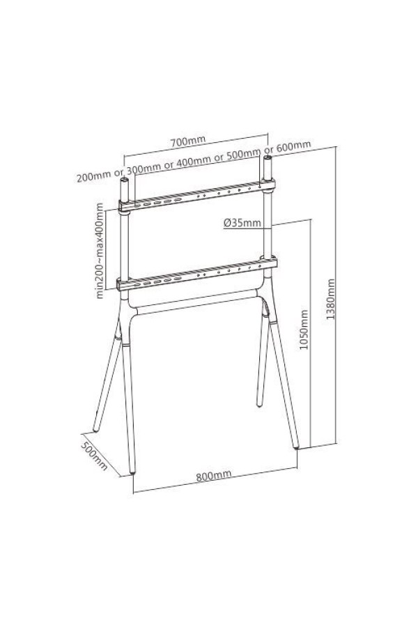 BRATECK βάση δαπέδου FS12-46F-01 για τηλεόραση 49-70