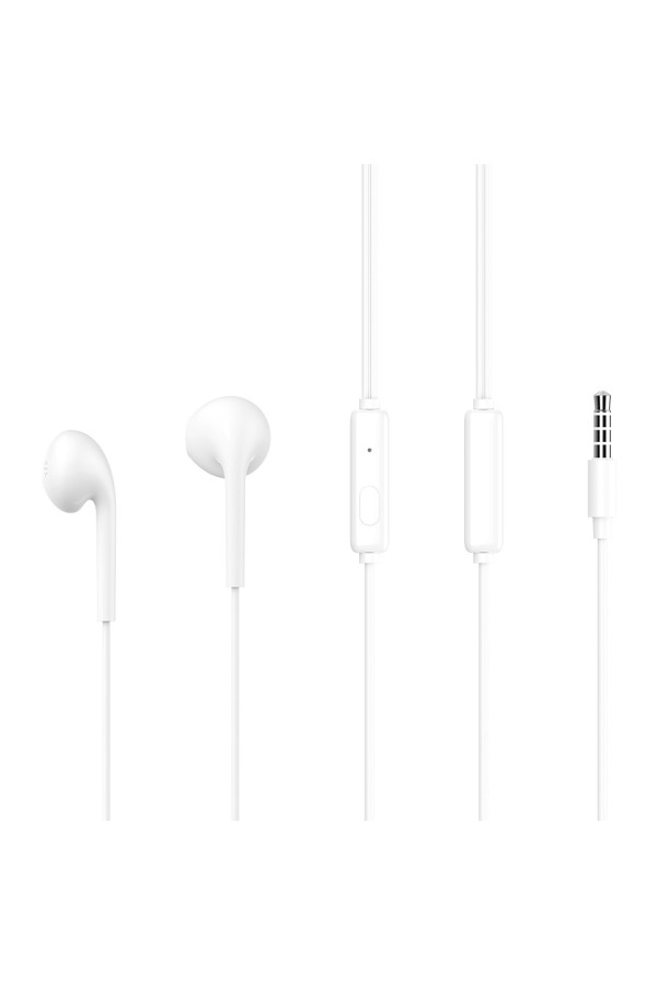 CELEBRAT earphones με μικρόφωνο G12, 3.5mm σύνδεση, Φ14.2mm, 1.2m, λευκό