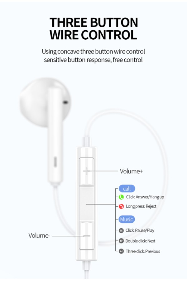 CELEBRAT earphones με μικρόφωνο G16, Type-C, 1.2m, μαύρα