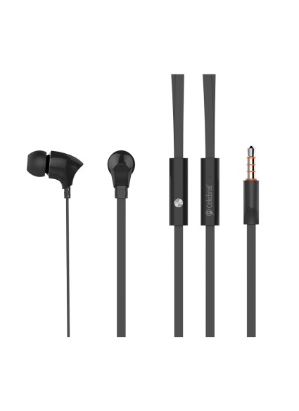 CELEBRAT earphones με μικρόφωνο G3, 3.5mm σύνδεση, Φ10mm, 1.2m, μαύρα