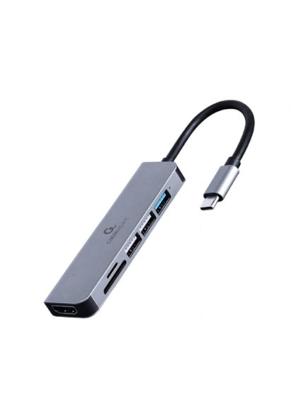 Gembird USB-C Docking Station με HDMI 4K Γκρι (A-CM-COMBO6-02) (GEMA-CM-COMBO6-02)