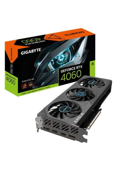 Gigabyte GeForce RTX 4060 8GB GDDR6 Eagle OC Κάρτα Γραφικών (GV-N4060EAGLE OC-8GD) (GIGGV-N4060EAGLE-OC-8GD)