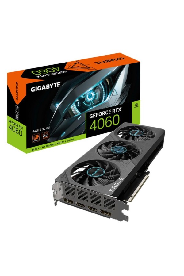 Gigabyte GeForce RTX 4060 8GB GDDR6 Eagle OC Κάρτα Γραφικών (GV-N4060EAGLE OC-8GD) (GIGGV-N4060EAGLE-OC-8GD)