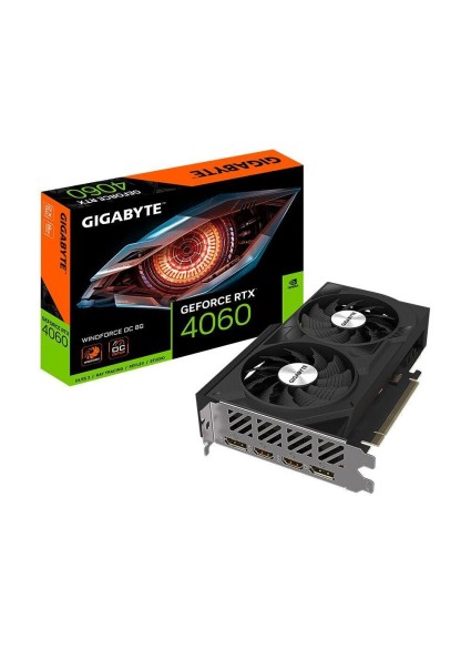 Gigabyte GeForce RTX 4060 8GB GDDR6 Windforce OC Κάρτα Γραφικών (GV-N4060WF2OC-8GD) (GIGGV-N4060WF2OC-8GD)