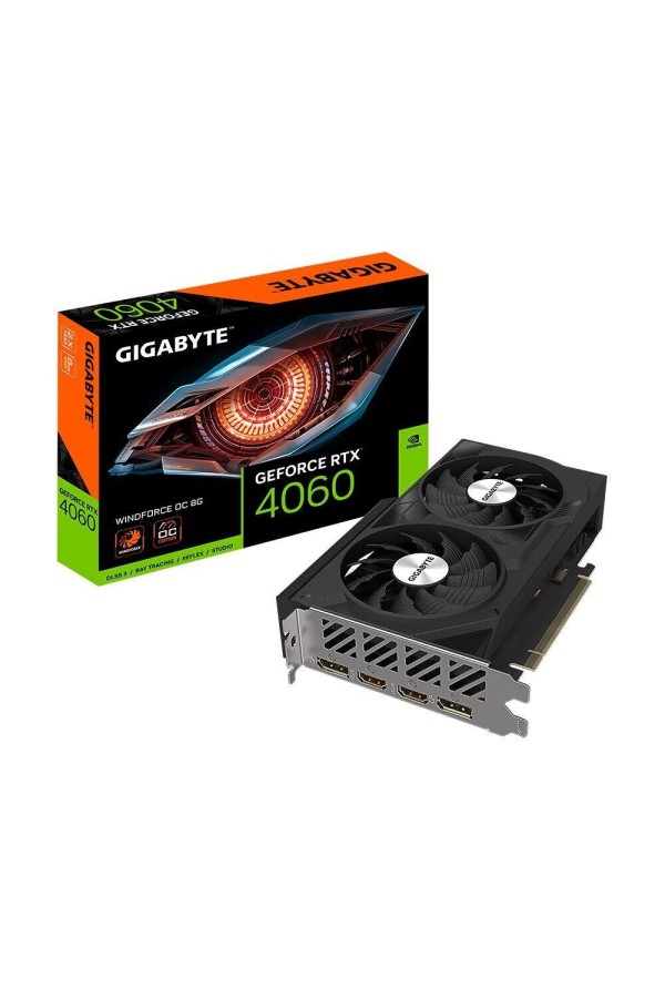 Gigabyte GeForce RTX 4060 8GB GDDR6 Windforce OC Κάρτα Γραφικών (GV-N4060WF2OC-8GD) (GIGGV-N4060WF2OC-8GD)