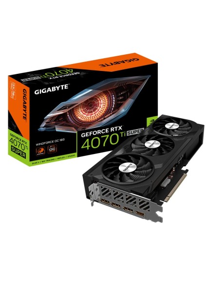 Gigabyte GeForce RTX 4070 Ti Super 16GB GDDR6X Windforce OC Κάρτα Γραφικών (GV-N407TSWF3OC-16GD) (GIGGV-N407TSWF3OC-16GD)