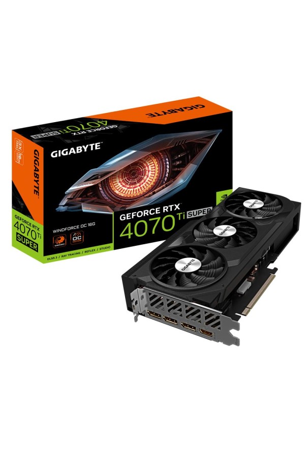 Gigabyte GeForce RTX 4070 Ti Super 16GB GDDR6X Windforce OC Κάρτα Γραφικών (GV-N407TSWF3OC-16GD) (GIGGV-N407TSWF3OC-16GD)