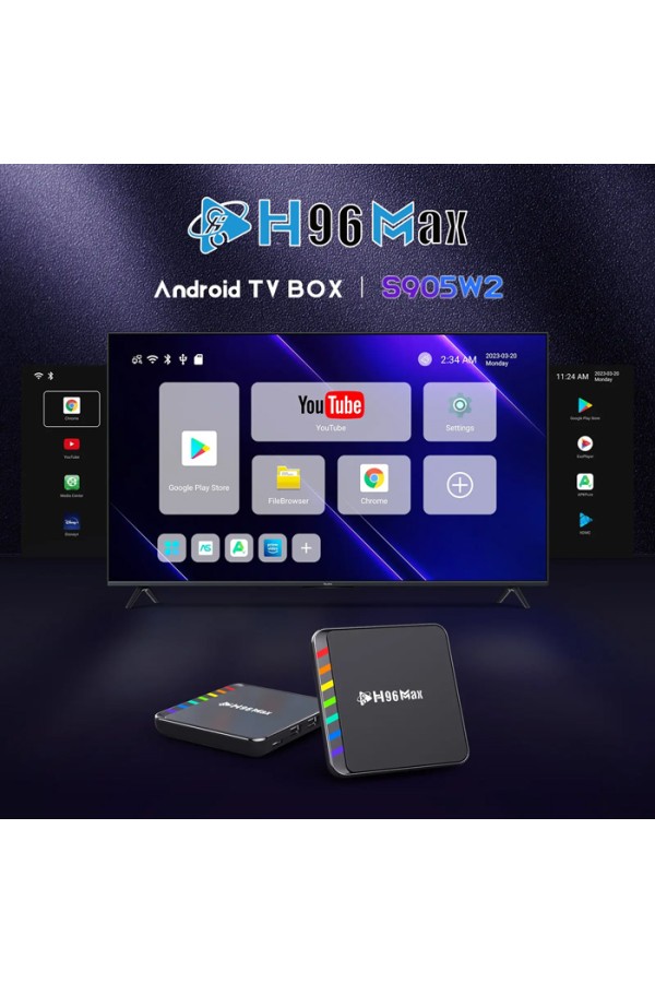 H96 TV Box Μax W2, 4K, S905W2, 2/16GB, WiFi 6, Bluetooth, Android 11