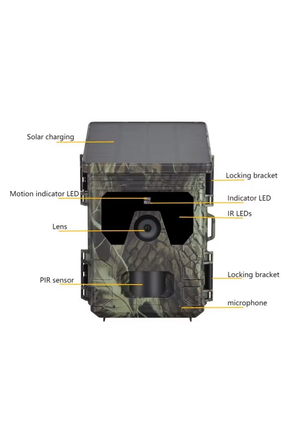 SUNTEK smart ηλιακή κάμερα κυνηγού HC-600PRO, PIR, 4G, 30MP/2K, SD, IP65
