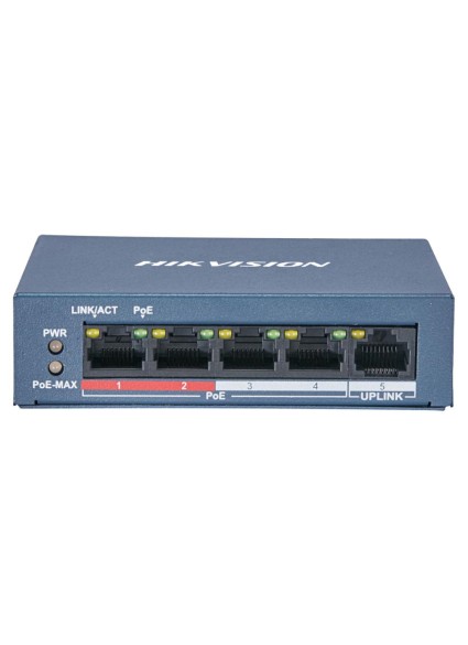 Hikvision 5 Port Unmanaged PoE Switch L2 Series (DS-3E0105P-E/M(B)) (HKVDS-3E0105P-E-MB)