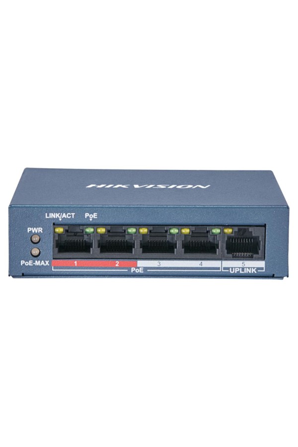 Hikvision 5 Port Unmanaged PoE Switch L2 Series (DS-3E0105P-E/M(B)) (HKVDS-3E0105P-E-MB)