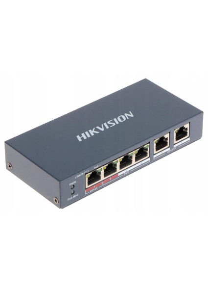 Hikvision 6 Port Unmanaged PoE Switch L2 Series (DS-3E0106HP-E) (HKVDS-3E0106HP-E)