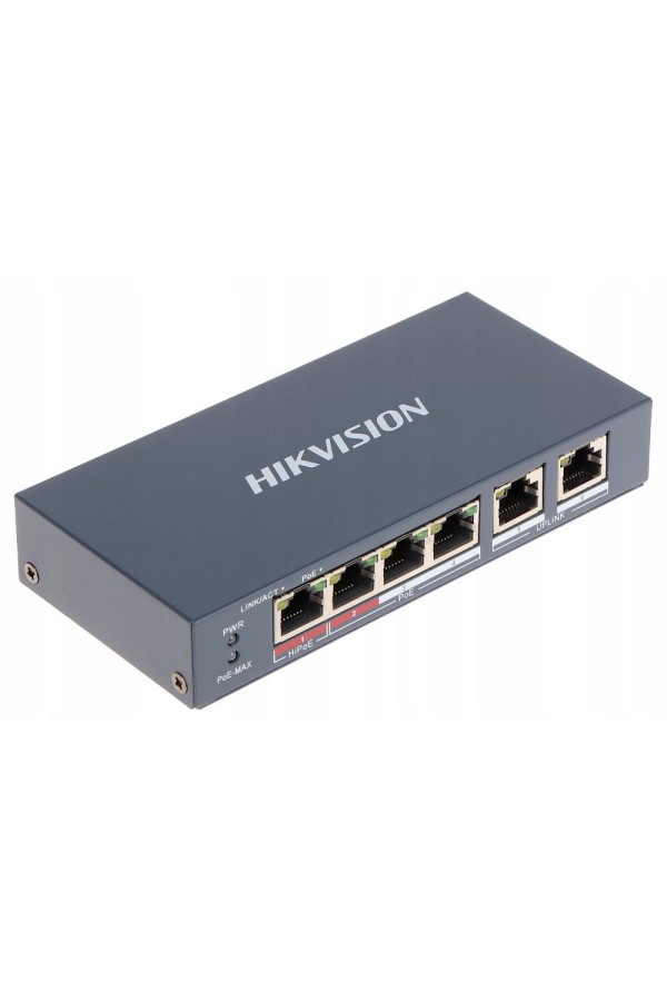 Hikvision 6 Port Unmanaged PoE Switch L2 Series (DS-3E0106HP-E) (HKVDS-3E0106HP-E)