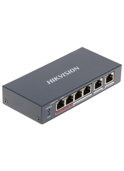 Hikvision 6 Port Unmanaged PoE Switch L2 Series (DS-3E0106P-E/M) (HKVDS-3E0106P-E-M)