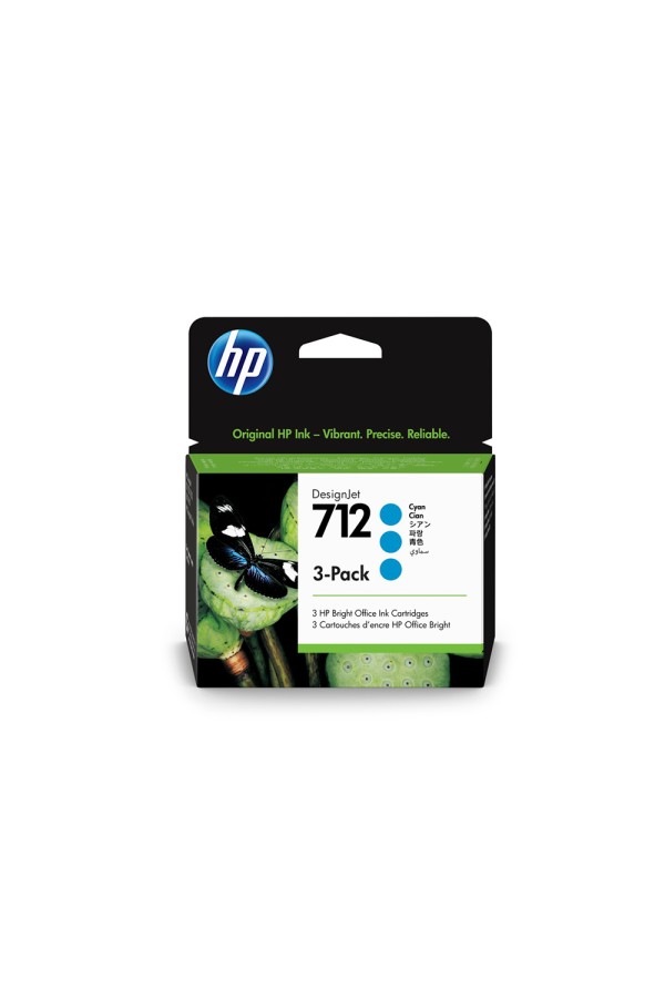 HP Μελάνι Inkjet No.712 Cyan 3-Pack (3ED77A) (HP3ED77A)