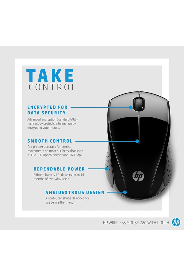 HP Wireless Mouse 220 (3FV66AA) (HP3FV66AA)