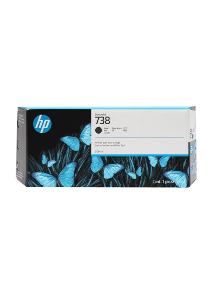 HP Μελάνι Inkjet No.738 300-ML Black DesignJet (498N8A) (HP498N8A)