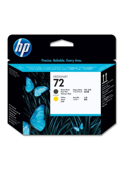 HP Κεφαλή Εκτύπωσης No.72 Matte Black & Yellow (C9384A) (HPC9384A)