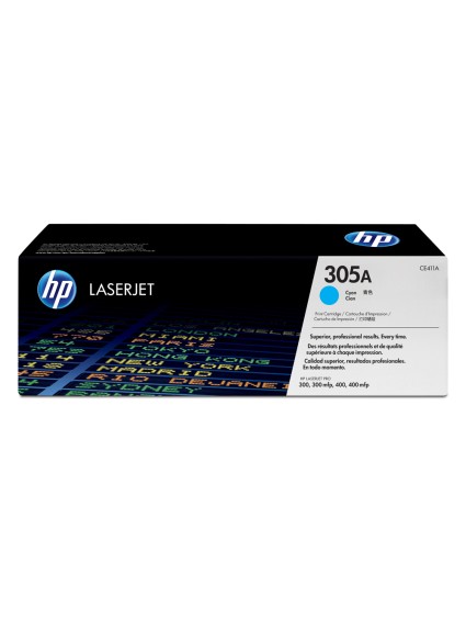 HP LaserJet PRO 300/400 305A Cyan Toner (CE411A) (HPCE411A)