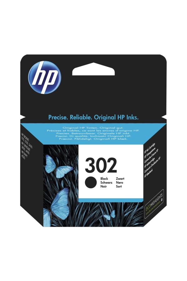 HP Μελάνι Inkjet No.302 Black (F6U66AE) (HPF6U66AE)