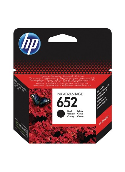 HP Μελάνι Inkjet No.652 Black (F6V25AE) (HPF6V25AE)