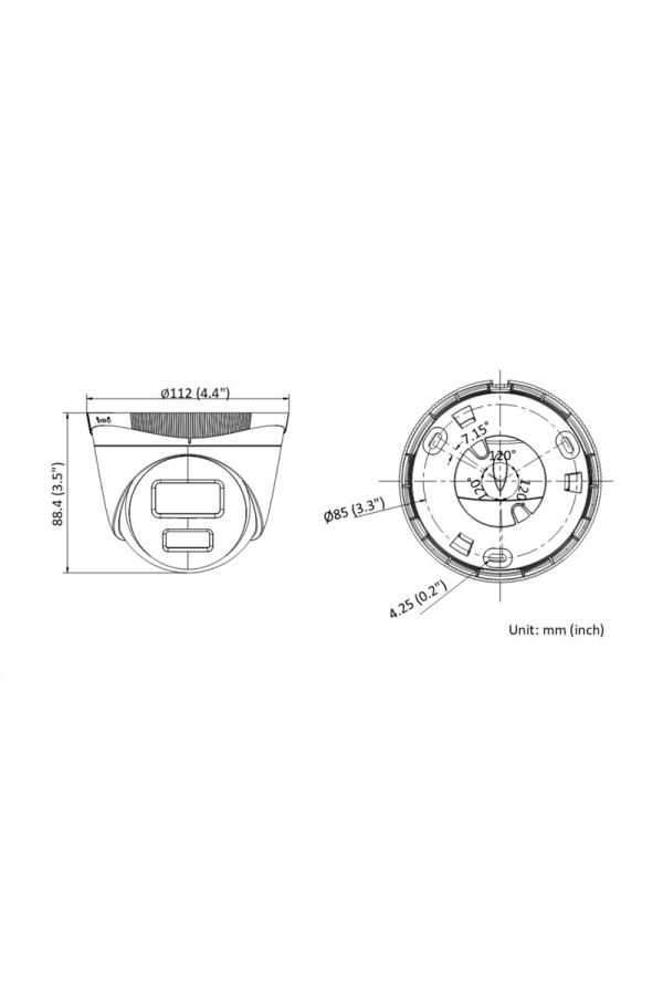 HIKVISION HIWATCH IP κάμερα ColorVu HWI-T229H, 2.8mm, 2MP, IP67, PoE