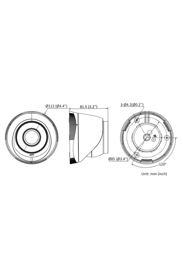 HIKVISION HIWATCH IP κάμερα HWI-T240H, POE, 2.8mm, 4MP, IP67