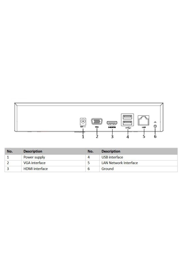 HIKVISION HIWATCH NVR καταγραφικό HWN-2108MH, H.265+, 8 κανάλια