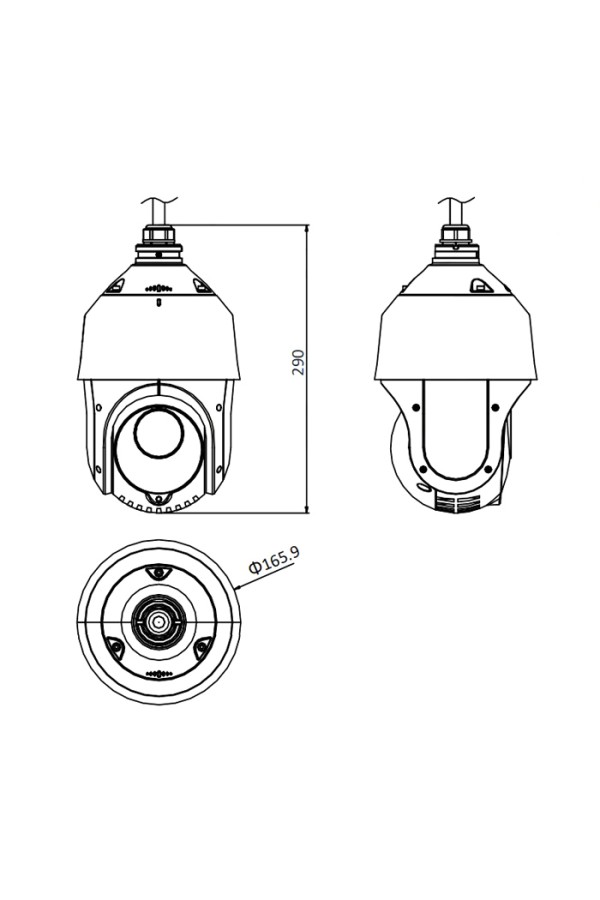 HIKVISION HIWATCH IP κάμερα HWP-N4215IH-DED, 2MP, PTZ, 15x zoom, IR 100m