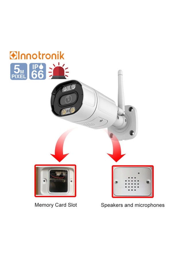 INNOTRONIK security camera τύπου Bullet ICS-B30, 5MP, WiFi, IP66