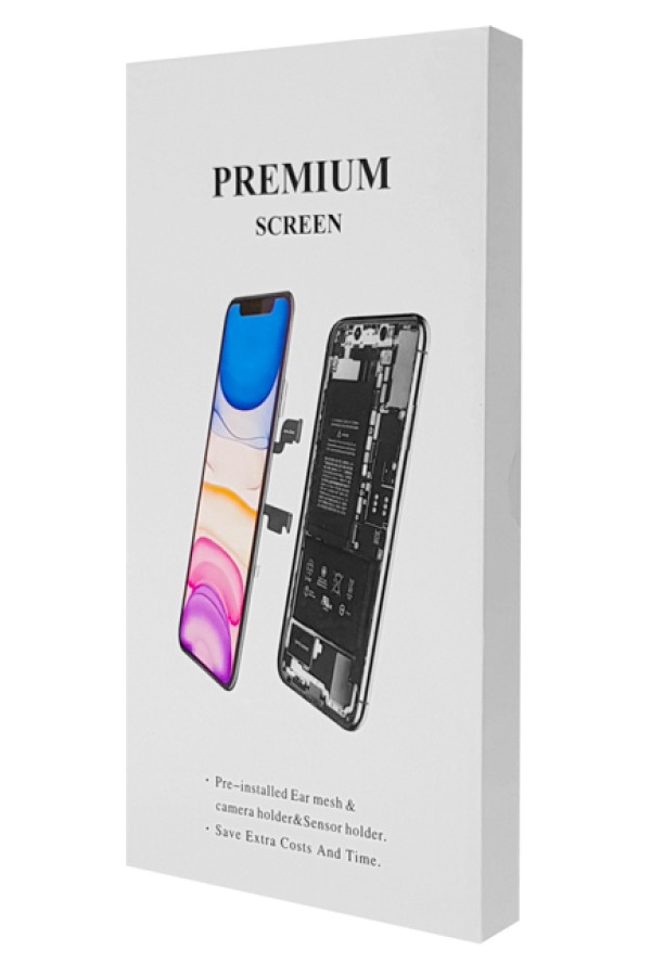TW INCELL LCD για iPhone 8 Plus, camera-sensor ring, earmesh, μαύρη
