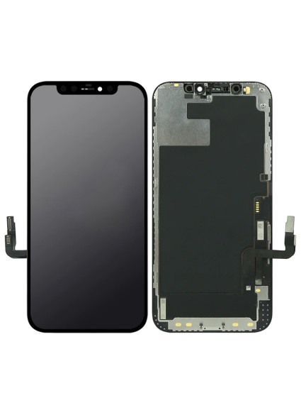 TW INCELL LCD για iPhone 12/12 Pro, camera-sensor ring, earmesh, μαύρη