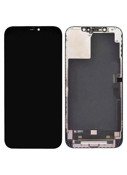 TW INCELL LCD για iPhone 12 Pro Max, camera-sensor ring, earmesh, μαύρη