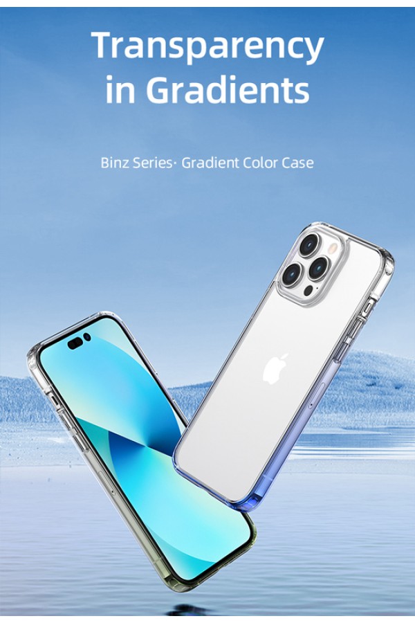 USAMS θήκη Binz για iPhone 14, μπλε & διάφανη