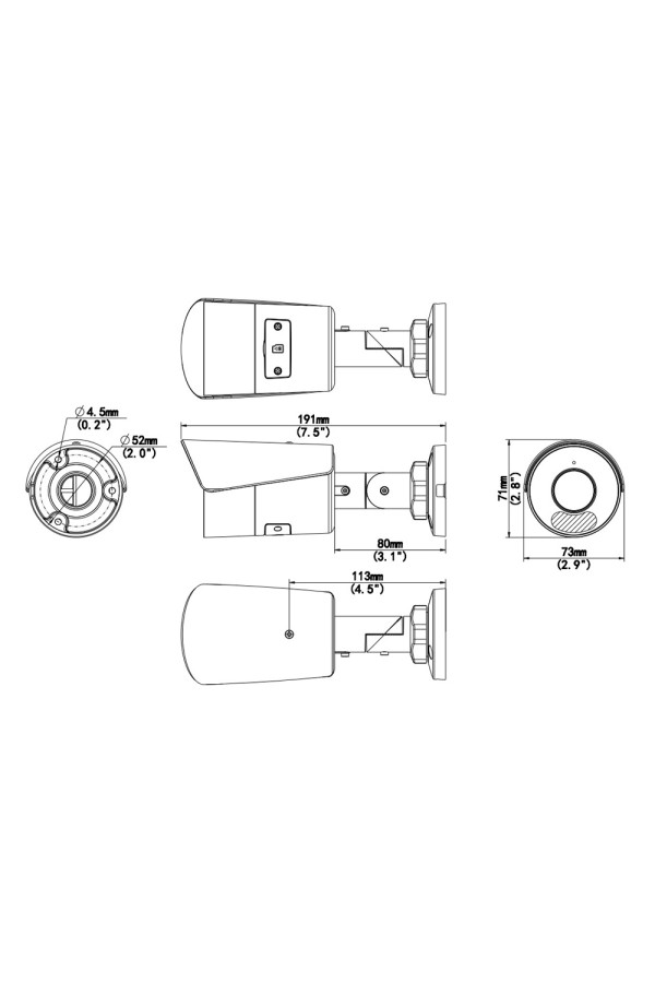 UNIARCH IP κάμερα IPC-B128-APF28KM, 2.8mm, 8MP, PoE, SD, IR 30m