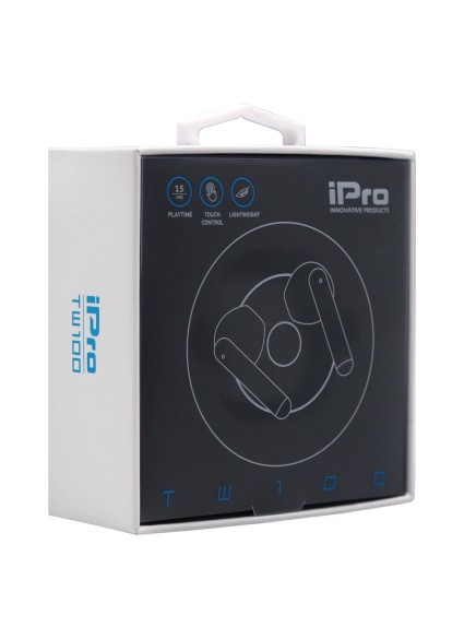 iPro True Wireless Bluetooth Earphones TW100 Black (010701-0252) (IPRO010701-0252)