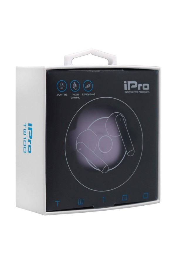 iPro True Wireless Bluetooth Earphones TW100 Purple (010701-0255) (IPRO010701-0255)