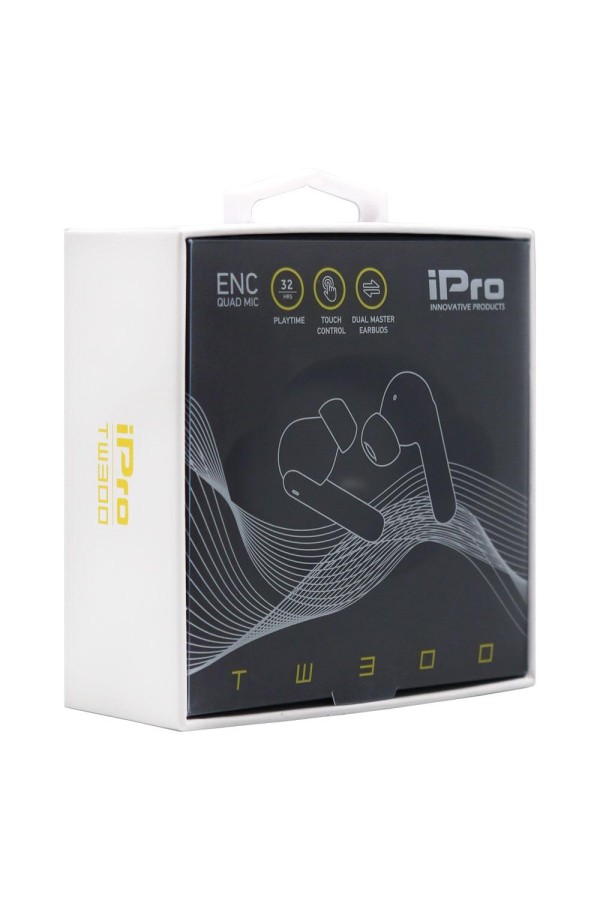 iPro True Wireless Bluetooth Earphones TW300 Black (010701-0257) (IPRO010701-0257)