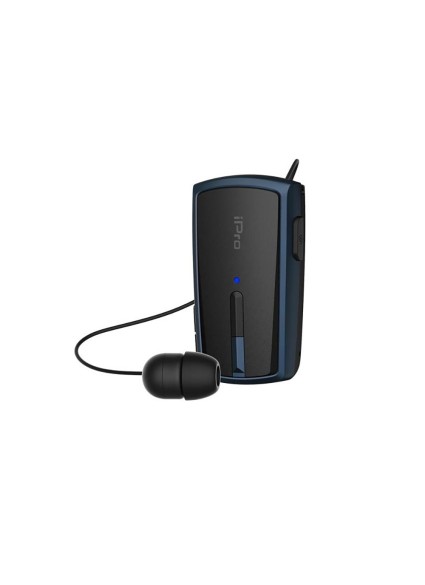 Ακουστικό Bluetooth iPro RH120 Retractable Μαύρο-Μπλε (RH120BBL) (IPRORH120BBL)