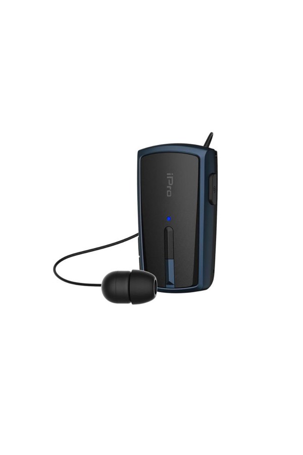 Ακουστικό Bluetooth iPro RH120 Retractable Μαύρο-Μπλε (RH120BBL) (IPRORH120BBL)