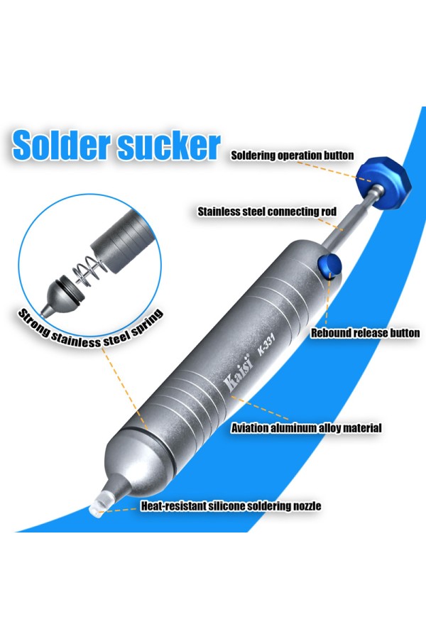KAISI desoldering pump K-331, μεταλλικό, 173mm