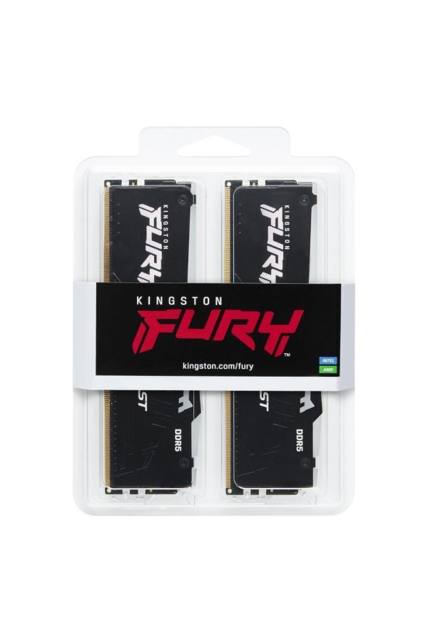 Kingston RAM FURY Beast RGB 16 GB (2 x 8 GB Kit) DDR5 5200 DIMM CL40 (KF552C40BBAK2-16) (KINKF552C40BBAK2-16)