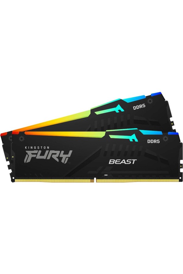 Kingston RAM FURY Beast RGB 32 GB (2 x 16 GB Kit) DDR5 5600 DIMM CL40 (KF556C40BBAK2-32) (KINKF556C40BBAK2-32)