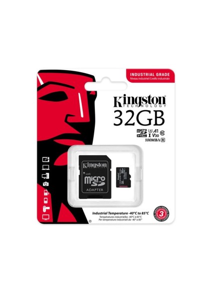 Kingston Industrial flash memory card 32 GB microSDHC UHS I (SDCIT2/32GB) (KINSDCIT2-32GB)