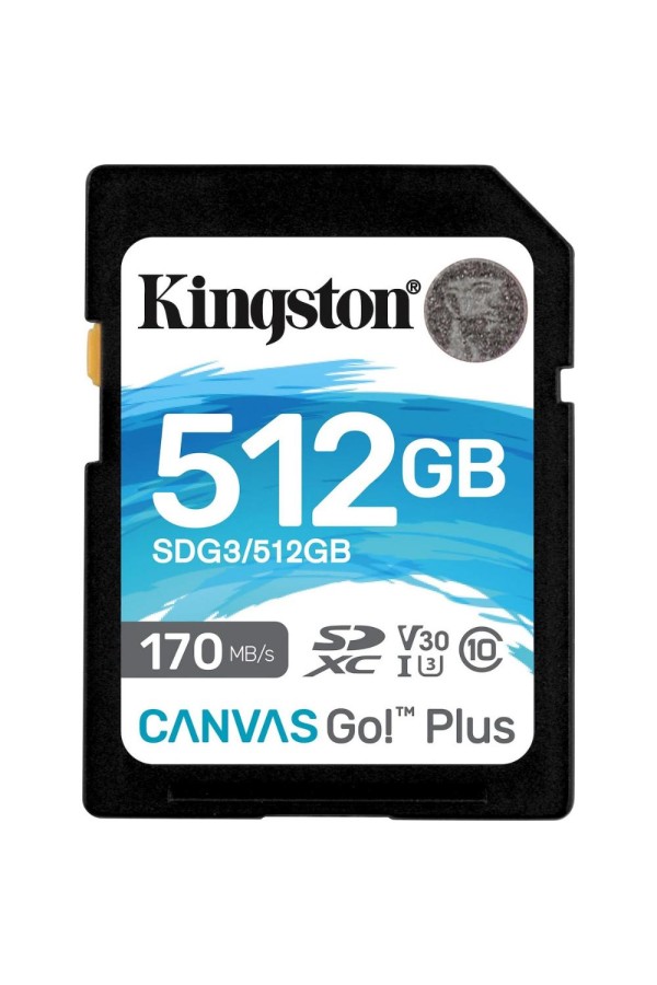 Kingston Canvas Go Plus SDXC 512GB Class 10 U3 V30 UHS-I (SDG3/512GB) (KINSDG3-512GB)