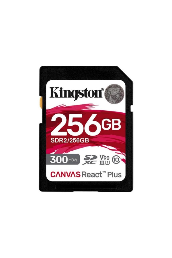 Kingston Canvas React Plus SDXC 256GB Class 10 U3 V90 UHS-II (SDR2/256GB) (KINSDR2-256GB)