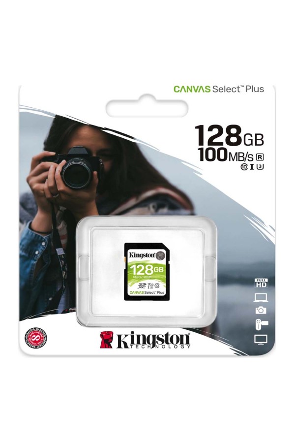 Kingston Flash card SD 128GB  Canvas Select Plus (SDS2/128GB) (KINSDS2/128GB)