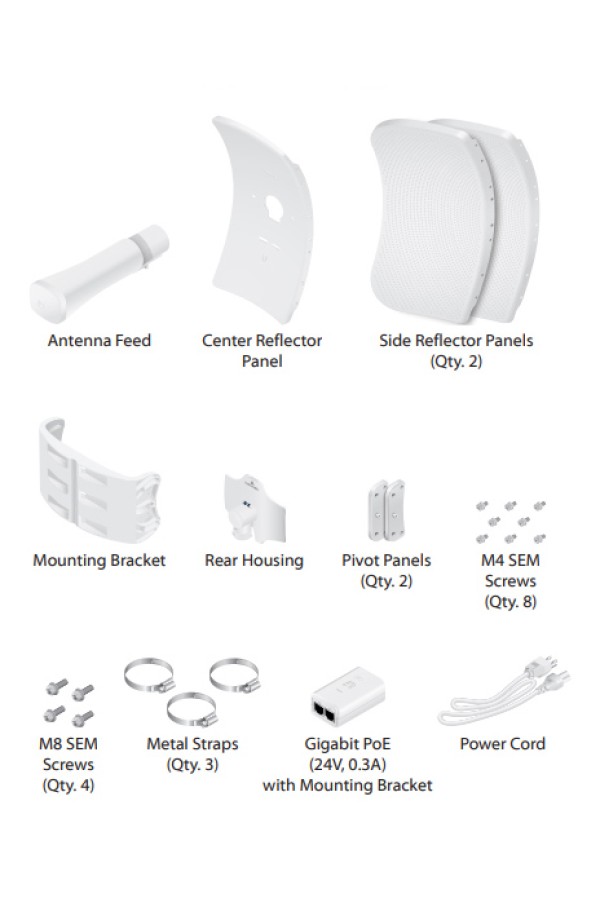 UBIQUITI LiteBeam AC LR LBE-5AC-LR, 5GHz airMAX AC Long-Range CPE, 26dBi