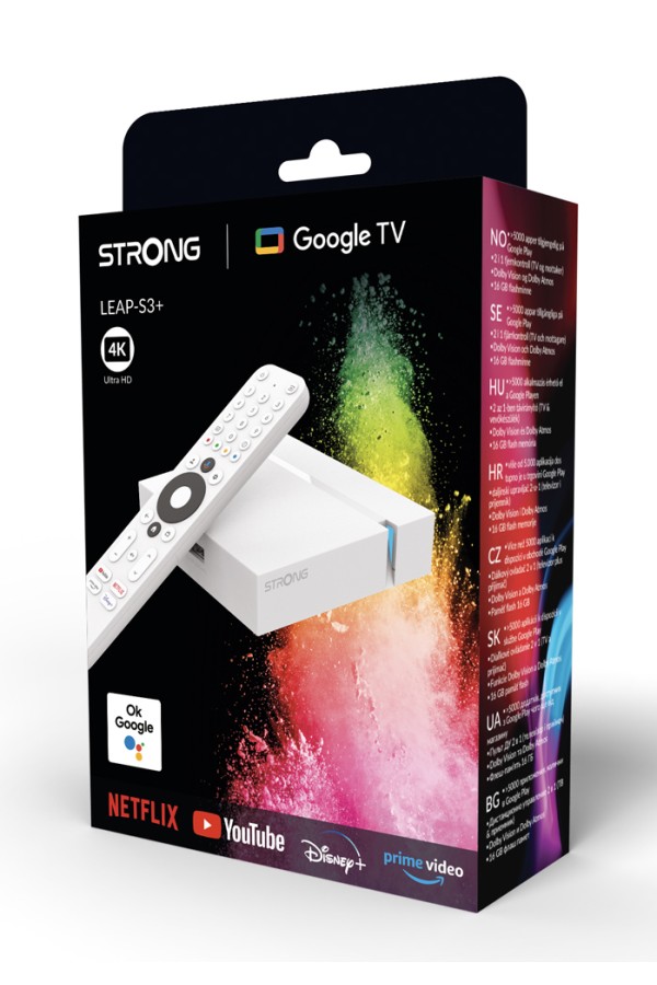 STRONG TV Box LEAP-S3+, Google πιστοποίηση, 4K, WiFi, Android 11